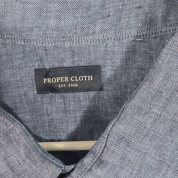 Proper cloth Linen Shirt Long Sleve 3XL Pockets - Picture 3 of 12